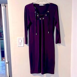 CALVIN KLEIN plumb fitted dress size 8